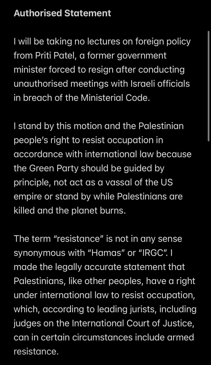 comrade_kumar_'s tweet photo. The Times are running a hit piece on me over a Green Party motion opposing sanctions on Iran and some tweets of mine. They contacted my employer and asked for my response. @thetimes

I’m publishing my statement here so people can read my position and principles behind it in full. https://t.co/pCiu7p02b9