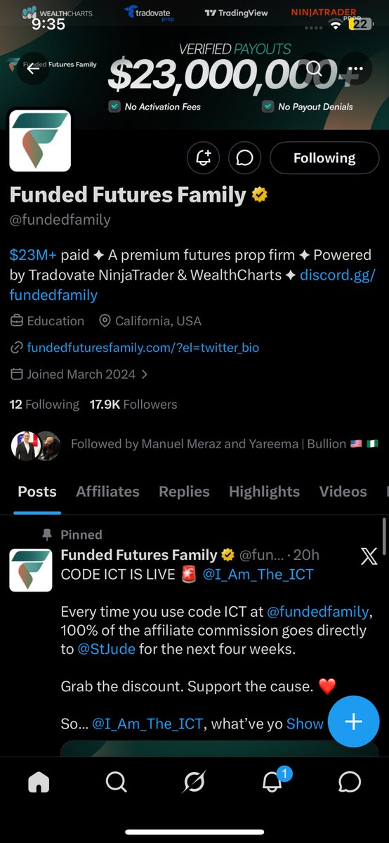 ajtradefx's tweet photo. @fundedfamily @elpatronfff Code ICT
DONE @fundedfamily https://t.co/nVmMy36HkZ