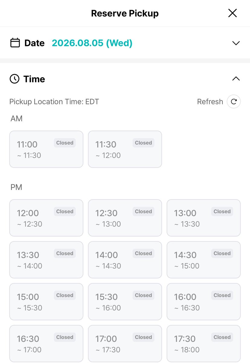 pjmism's tweet photo. time slots selling out before merch… https://t.co/YpNEe6Op9o