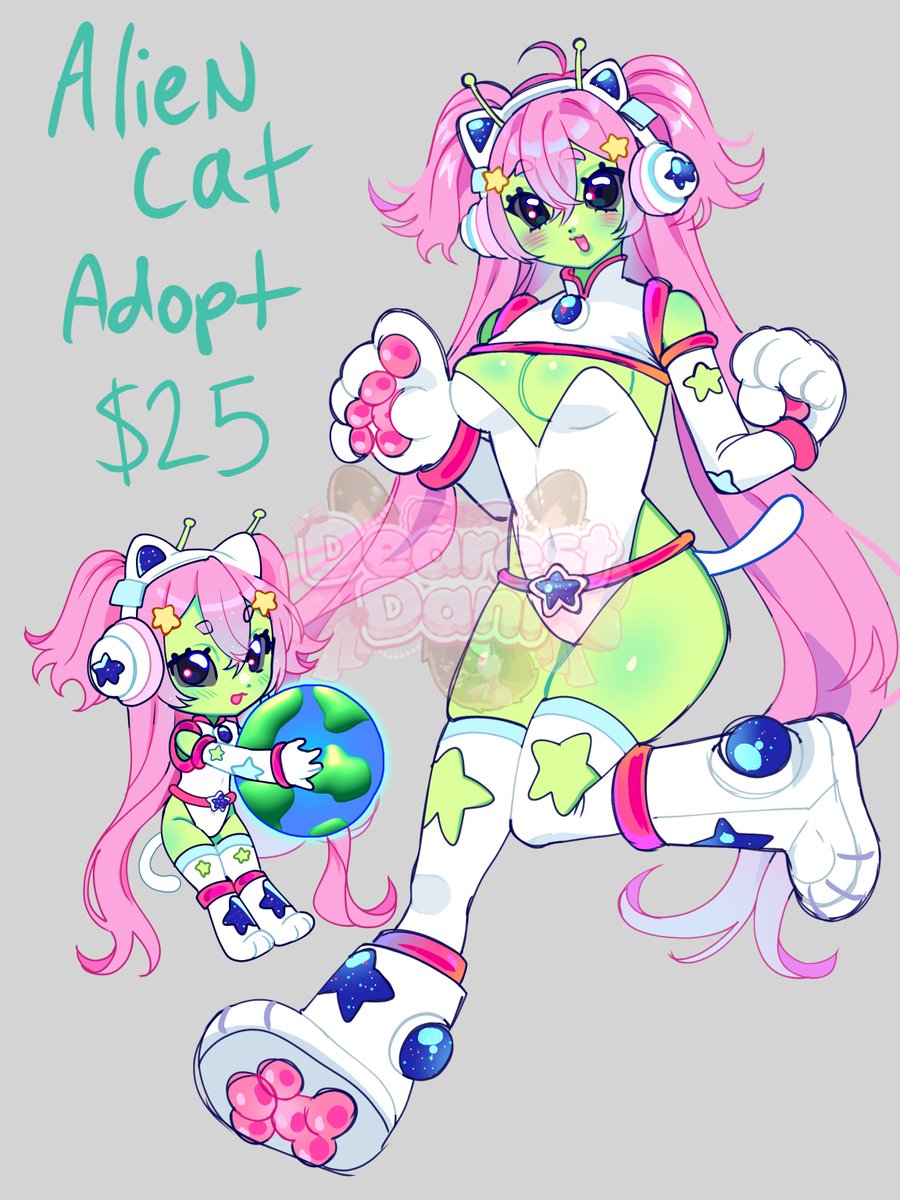 DaniDearestVT's tweet photo. 👽alien cat adoptable🛸

available via vgen ⬇️ https://t.co/o9e11t6Xu1