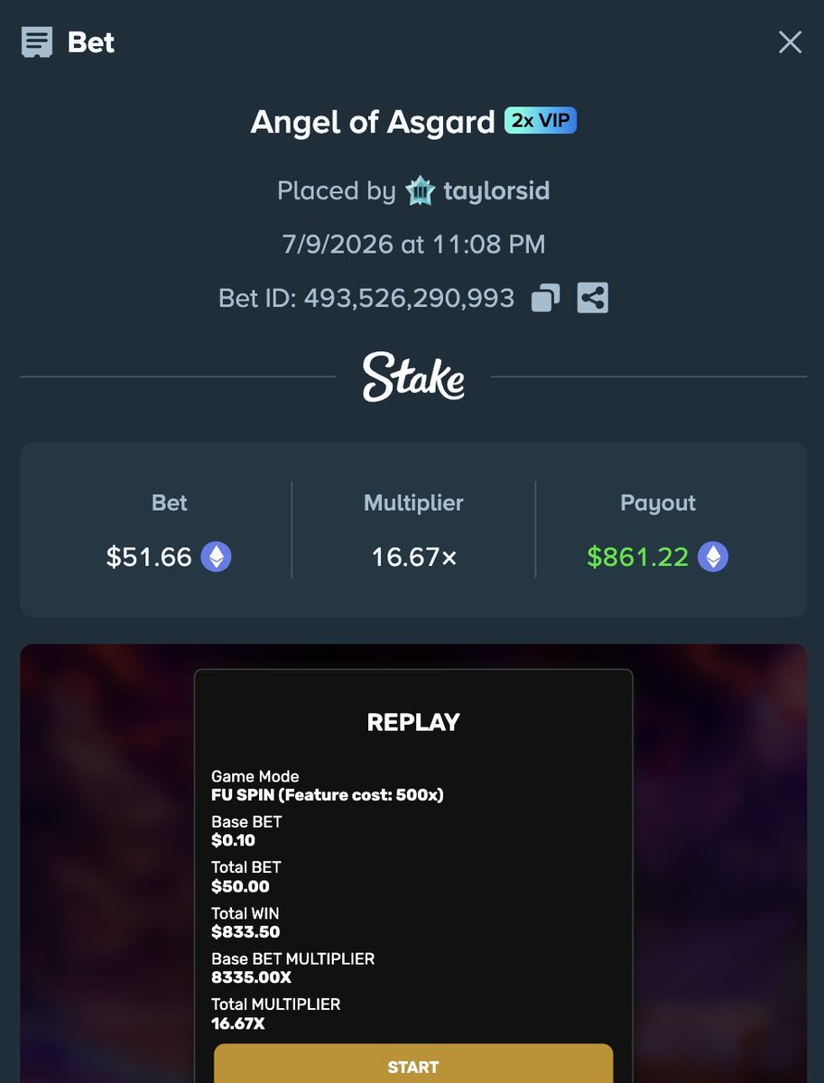 0xtaylorsid's tweet photo. Giving away $1,000 if @ValkyrieXStudio, @ProdigyDDK doubles any one of these wins. 💸(Day 24)

5 winners × $200 each.

To enter in this Giveaway:
• ❤️ Like
• 🔁 Repost
• 💬 Comment your Stake username

Stake: taylorsid

Good luck, degens. 🍀 https://t.co/07csfqmf8a