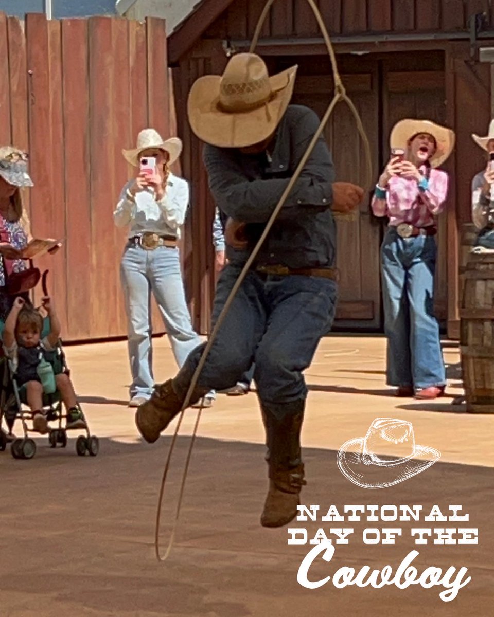 ncwhm's tweet photo. Boy howdy! We're seeing some gravity-definin' moves from the Ward Family Trick Ropers today at the National Day of the Cowboy celebration. 

The fun continues today until 2 p.m. Come on by and see us at The Cowboy. https://t.co/L68qBiEL6F