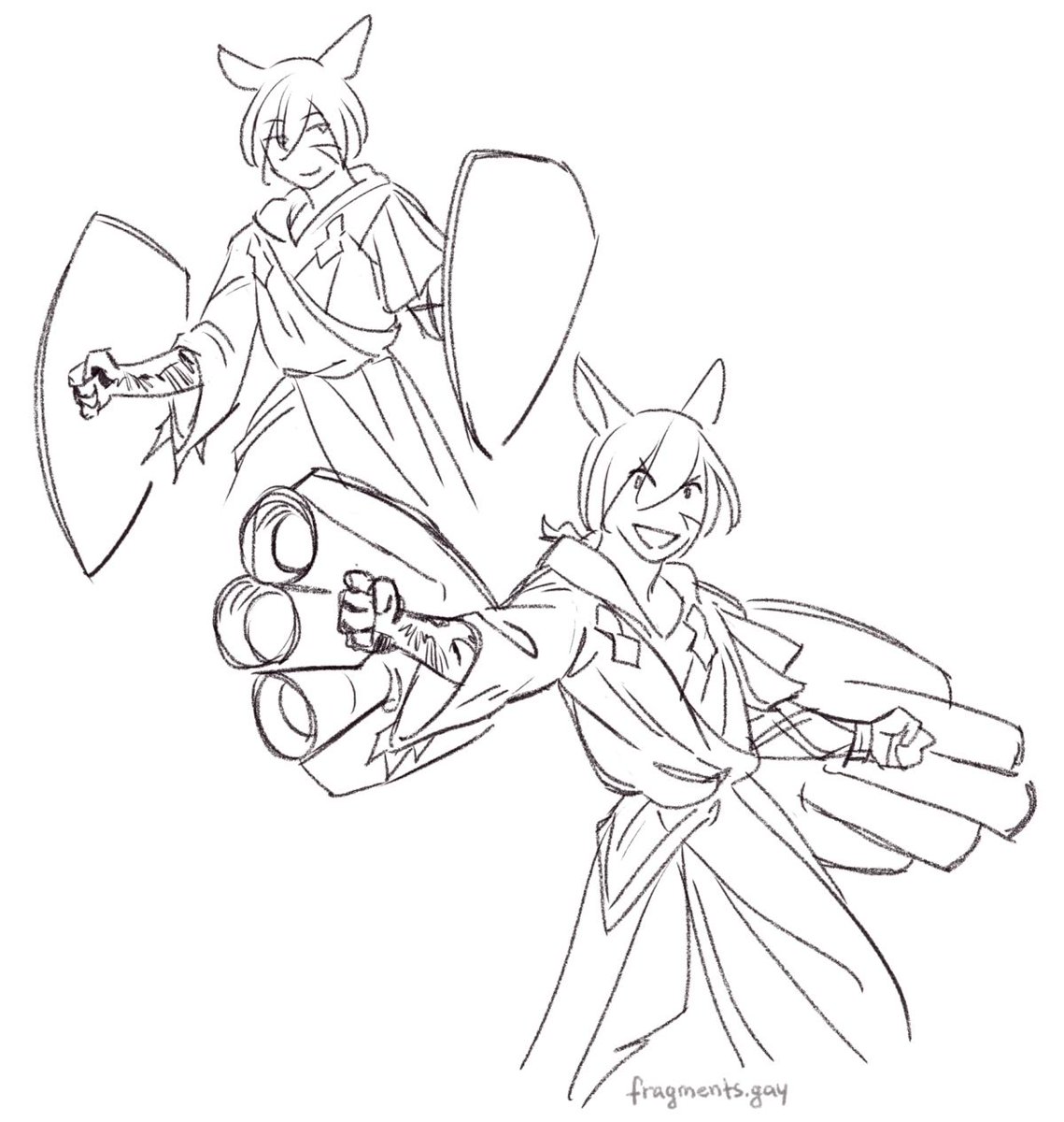 ffxiv_fragments's tweet photo. SHIELDS and GUNS! i had a vision https://t.co/bfZd4Xkye2