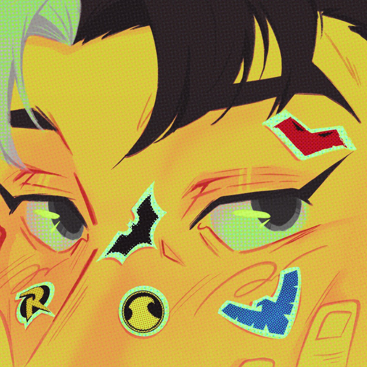 flatchestka_'s tweet photo. This isnt done but more stickers WILL be added to his cutesie face #jasontodd https://t.co/Uygnk8vlLL