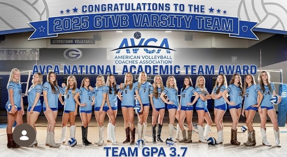 GeorgetownHS_VB's tweet photo. Huge accomplishment! Congratulations ladies! @AthleticsGISD @GeorgetownHS https://t.co/UIlTxC0Pm2