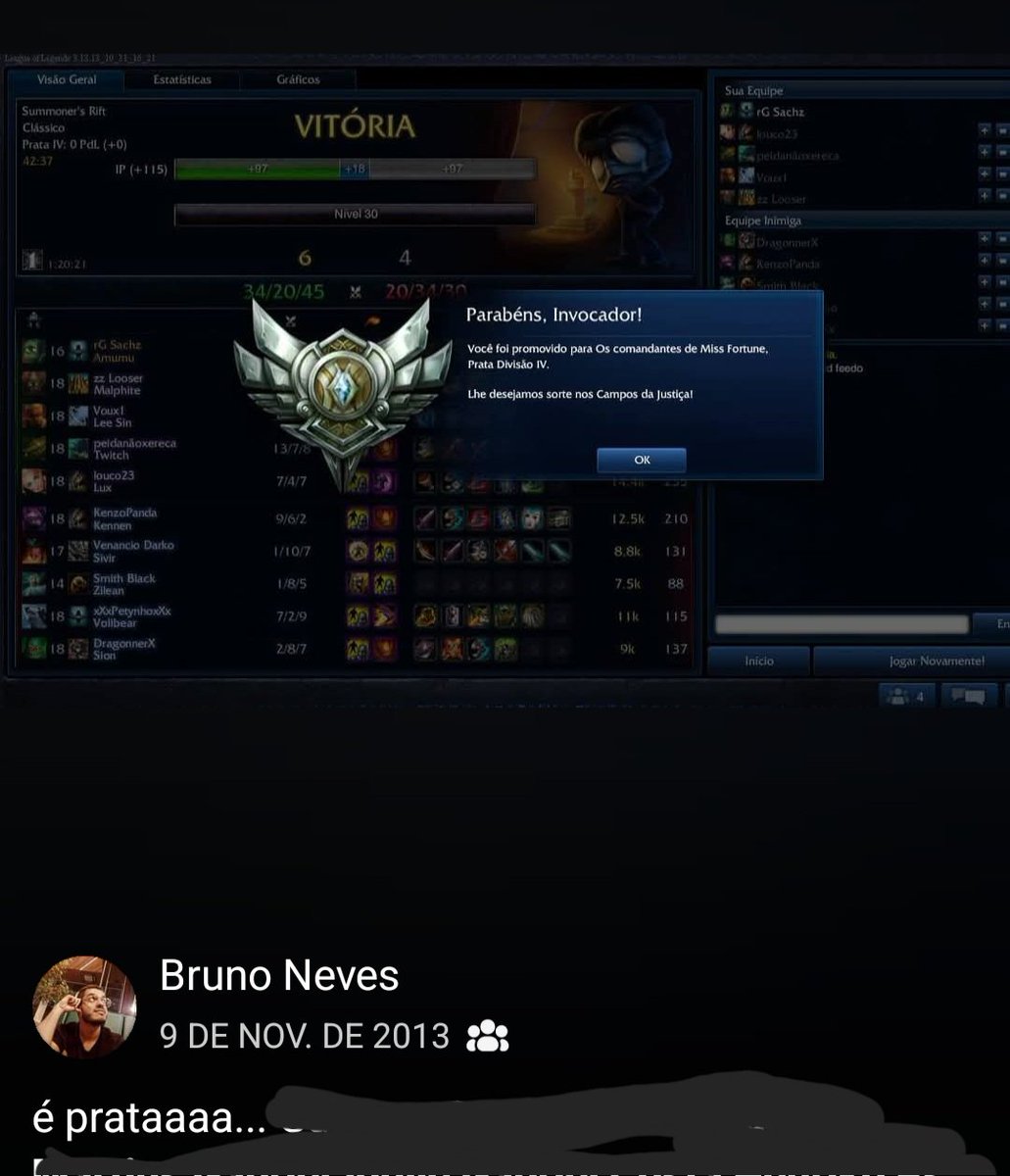 l3runon's tweet photo. Nostalgia pura esse lol classic... relembrando o primeiro prata em 2013 @CBLOL @LoLegendsBR https://t.co/vj53H3deOh