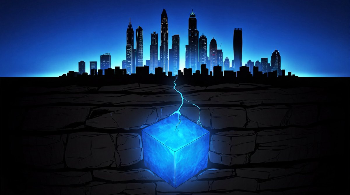 KnightsOnBase's tweet photo. Men built a chain of blocks over forgotten ground.

They believed they were building something new.

Something beneath recognized its own reflection.

And it began to hum. 🟦 https://t.co/kYYz9qmVeJ