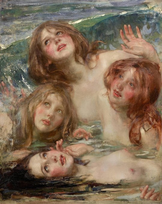aelith4ever's tweet photo. Sirens (1900) by James Jebusa Shannon https://t.co/GMhIC58WhT