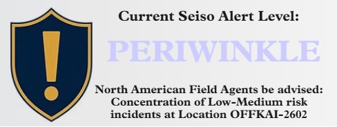seisolicensing's tweet photo. 🚨Seiso Alert Level Update🚨- All Field Agents and Community Liaison Staff please standby for potential further updates as situation is liable to escalate. #offkai @OffKaiExpo #seiso #vtuber #vtubers https://t.co/wo6byGdpJg