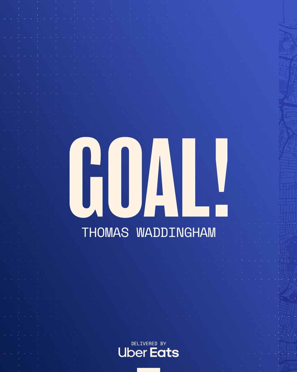 Pompey's tweet photo. 90' | One back. ☝️

A great delivery from John Swift to Thomas Waddingham, who glances the ball home from close range.

🔵 3-1 ⚪️ // #Pompey https://t.co/ah82H2xFdq