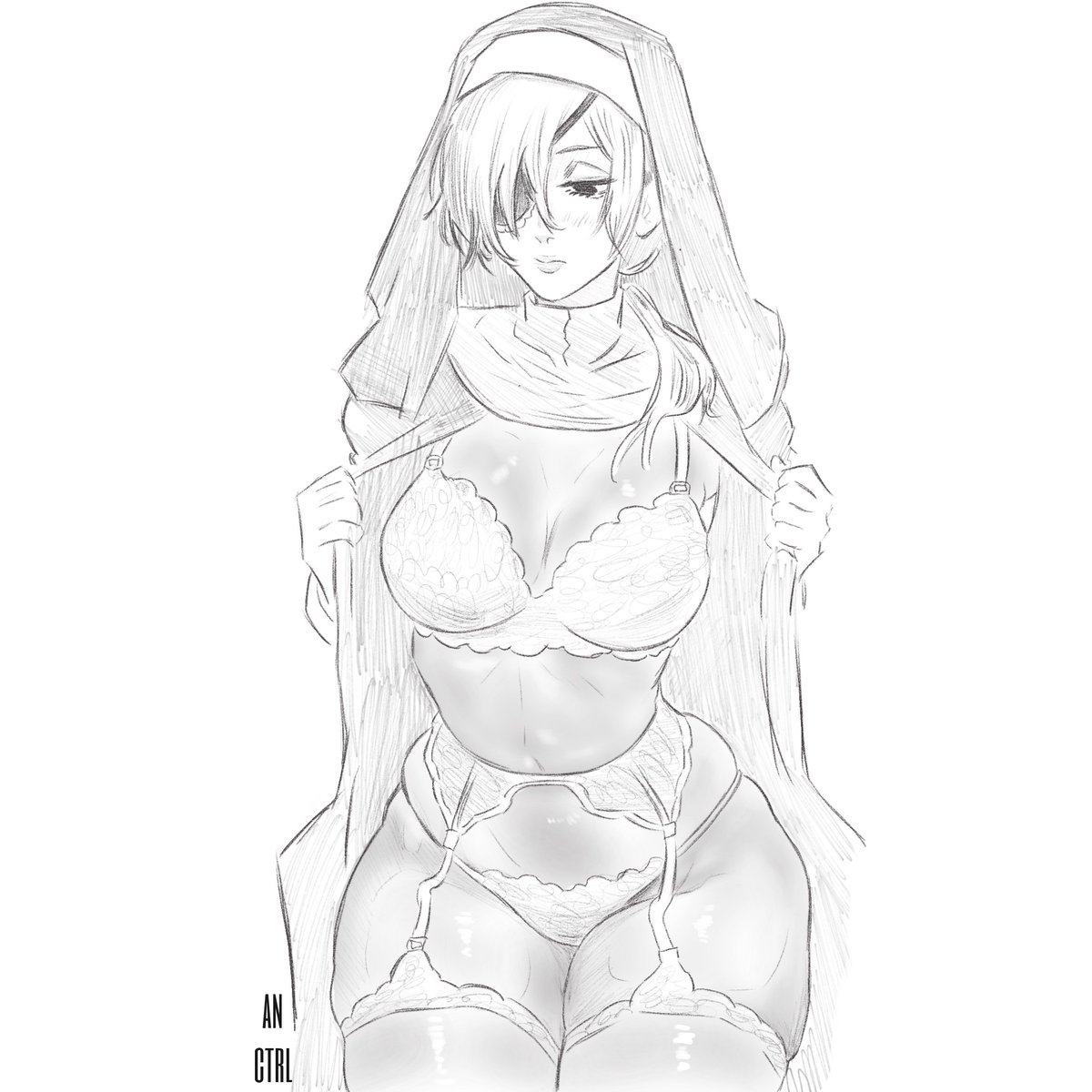 anctrl99's tweet photo. Blessed in her own way💫👀

#Quanxi #chainsawman #nun #sketch https://t.co/YSE0BY09Kz