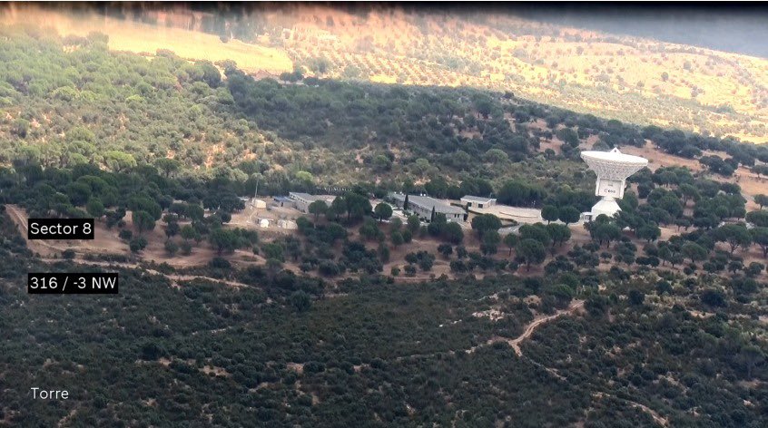 intaespana's tweet photo. La Estación de Espacio Profundo de Cebreros de @esa para comunicaciones con sondas de exploración del sistema solar continúa plenamente operativa tras los #Incendios gracias @UMEgob

Imagen 2026 07 25 16:00H https://t.co/re1B0X5LDx