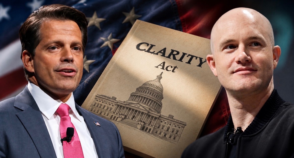 cryptorover's tweet photo. 🇺🇸 Anthony Scaramucci says the CLARITY Act will die a “brutal death” if it doesn’t reach the Senate floor.

Coinbase CEO Brian Armstrong has already warned that without a framework, crypto companies will move offshore.

The legislative window is closing fast, with August recess approaching in ~2 weeks.

While the U.S. keeps debating, the rest of the world keeps building.