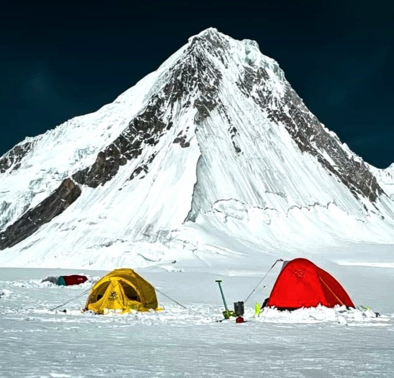 Gasherbrum V is a prominent mountain peak standing at 7,147 metres ...