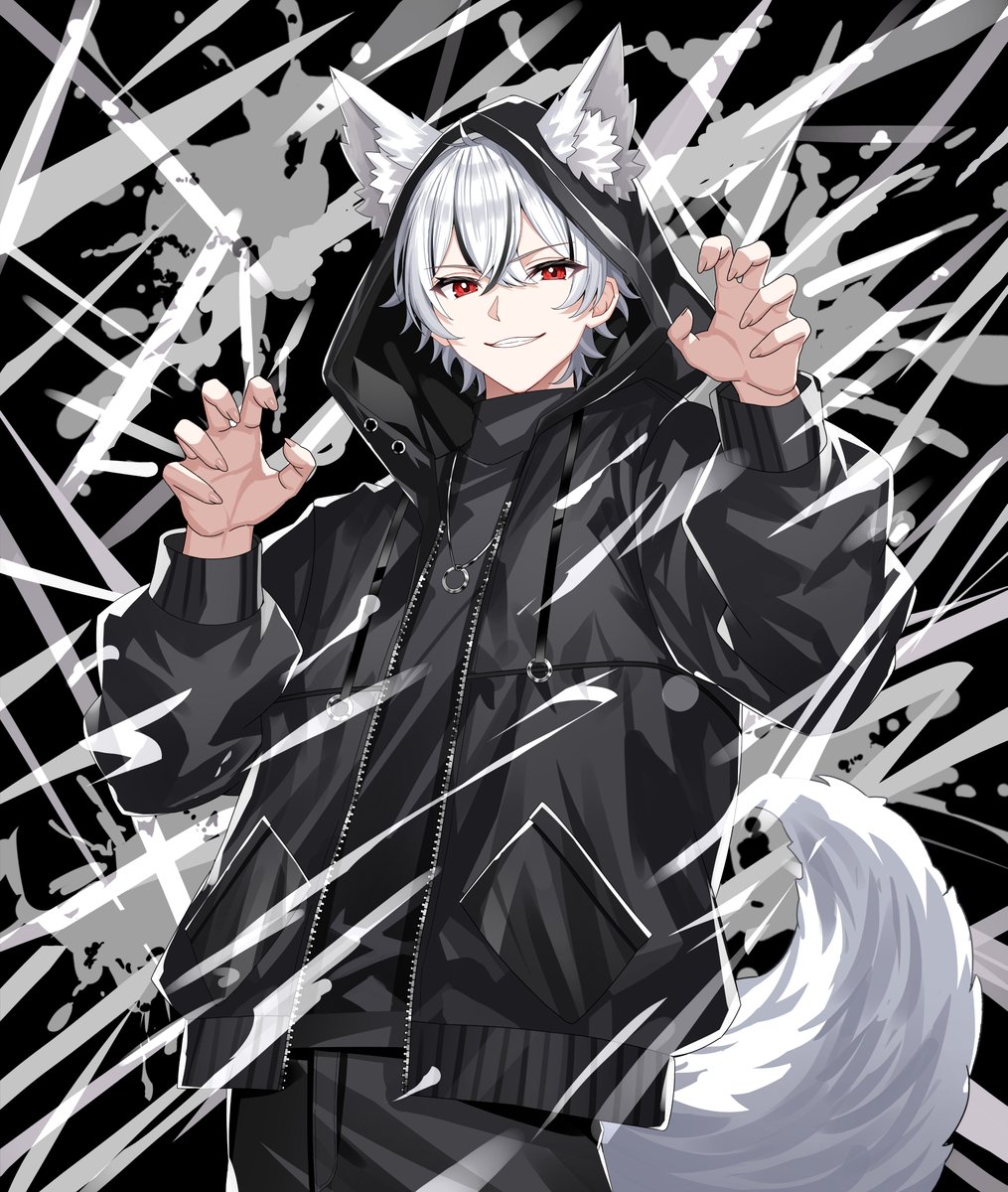 白狼 お仕事】 白狼うるふ樣のイラストを描かせていただきました! 📸全体は