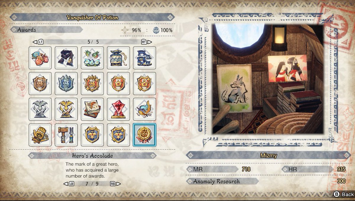 Mizmy_'s tweet photo. Gold crowns done in Rise! (Except for some monsters that didn't count for the achievements)

My last award is one I have been dreading... 50 rampage quests. I need to do 100 for a guild card title too. https://t.co/0tzKLZn6mz