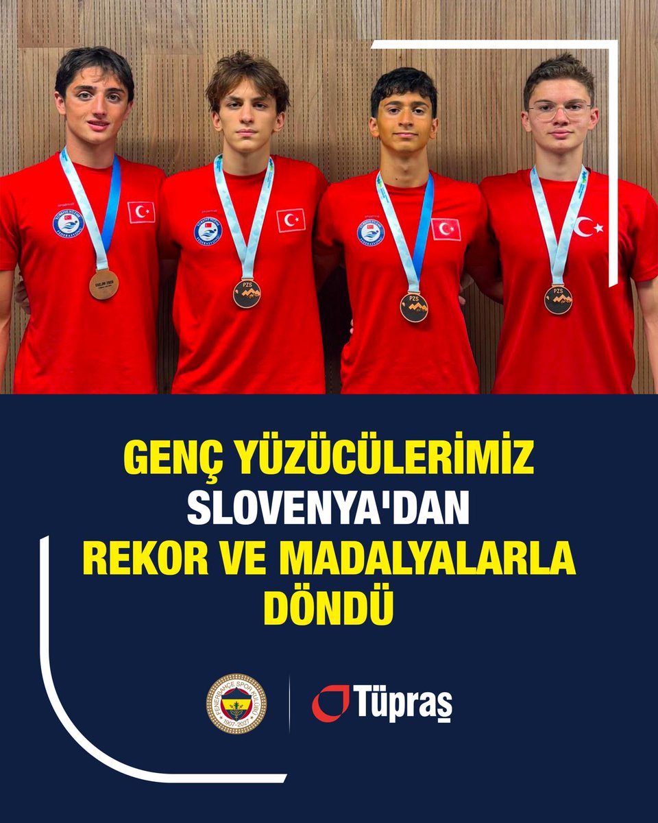 tupras's tweet photo. Tüpraş olarak gururla desteklediğimiz Fenerbahçe olimpik branşlardaki millî sporcularımız ülkemize madalyalar kazandırmaya devam ediyor.

Millî sporcularımız, Central European Countries Junior Meet (CECJM) Yüzme Şampiyonası’ndan tarihi başarılarla döndüler. Slovenya'nın başkenti Ljubljana’da düzenlenen organizasyonda millî yüzücümüz Umut Aras Özkan bireysel 100m kelebekte altın madalya; 50m kelebek, 100m ve 200m sırtüstü branşlarında gümüş madalya kazandı. Millî yüzücümüz Emir Bartu Özcan ise 100m kurbağalamada altın, 50m kurbağalamada bronz madalyanın sahibi oldu.

Takım yarışlarında ise sporcularımız Ayşe Kent, Umut Aras Özkan ve Emir Bartu Özcan bir altın iki gümüş madalyayı ülkemize kazandırdılar.

İtalya’nın Rieti kentinde düzenlenen Avrupa U18 Atletizm Şampiyonası'nda millî sporcumuz Abdulsamet Duman 2000m su engelli koşusunda, Simanur Bilgili ise cirit atmada bronz madalyanın sahibi oldu.

Ülkemizi gururlandıran tüm millî sporcularımızı ve antrenörlerimizi tebrik ediyor, başarılarının devamını diliyoruz.

@Fenerbahce