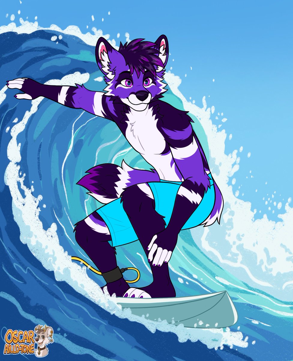 oscarailldtone's tweet photo. Surfing YCH for @JTWXHelicity  🌊💜 https://t.co/8sxkkJZC2H