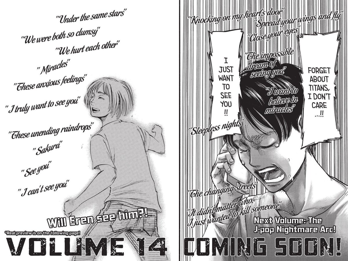 mikasababymama_'s tweet photo. Yeah there’s no official source that Eren prefers men over Mikasa bc one is a preview for comedic effect while normie Eren canonically has a crush on gothkasa and even wishes for her to call him “my dark knight.” What’s canon is that Eren falls for her in every universe. Repeats. https://t.co/fDFdhUmPBR