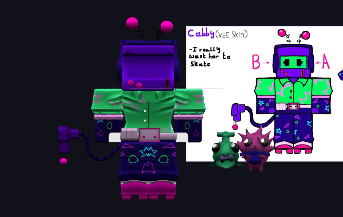 Genox12ki's tweet photo. modeled a veeronica skin concept by @TheGroovster_ #Forsaken #robloxartㅤ https://t.co/bXC2asFTok