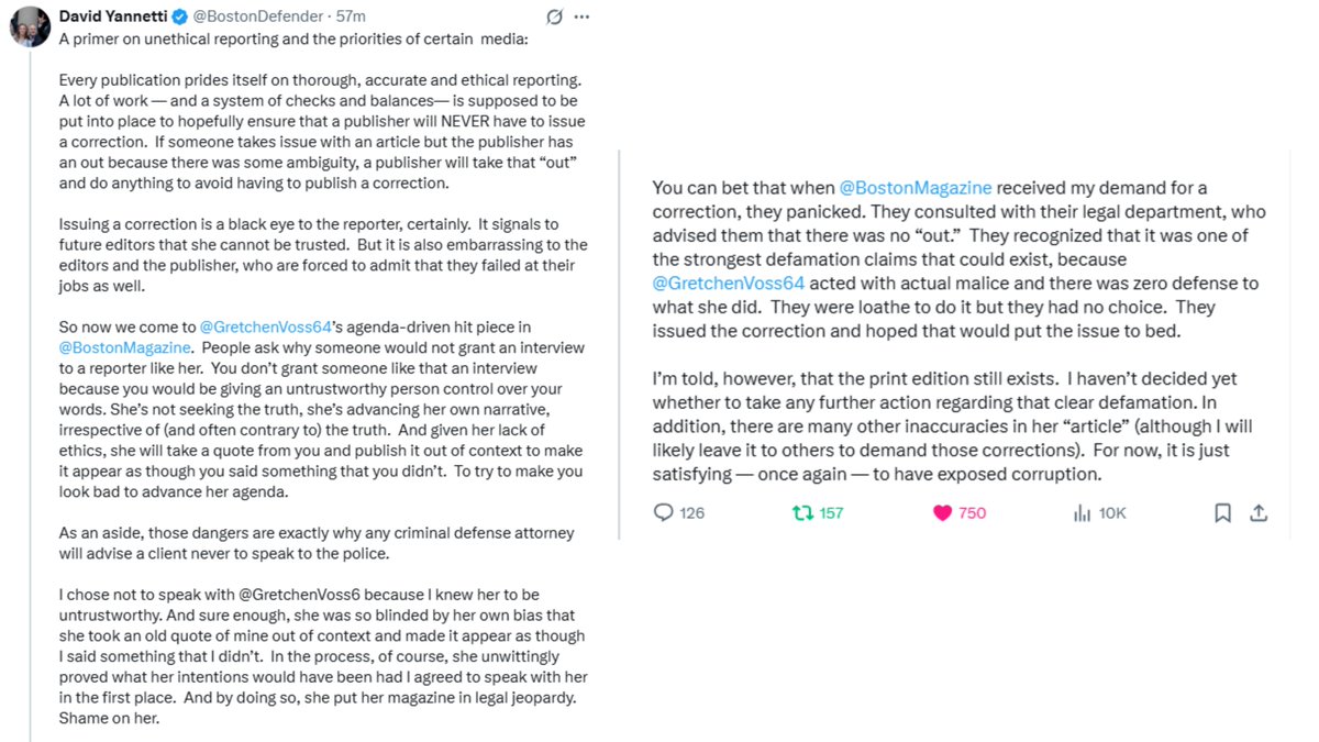 GrantSmithEllis's tweet photo. Game on.

I hope Boston Magazine, Gretchen Voss and Kate Peter (A PI who directly communicated with the Karen Read and Aidan TurtleBoy Kearney prosecution teams) did not hide from the public any involvement Gretchen and Kate may have with a planned @Netflix Karen Read series. https://t.co/oOf48vknON