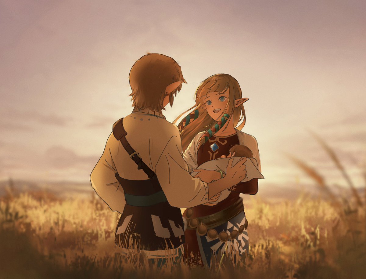 Let's head home~” #zelink #skywardsword #リンゼル