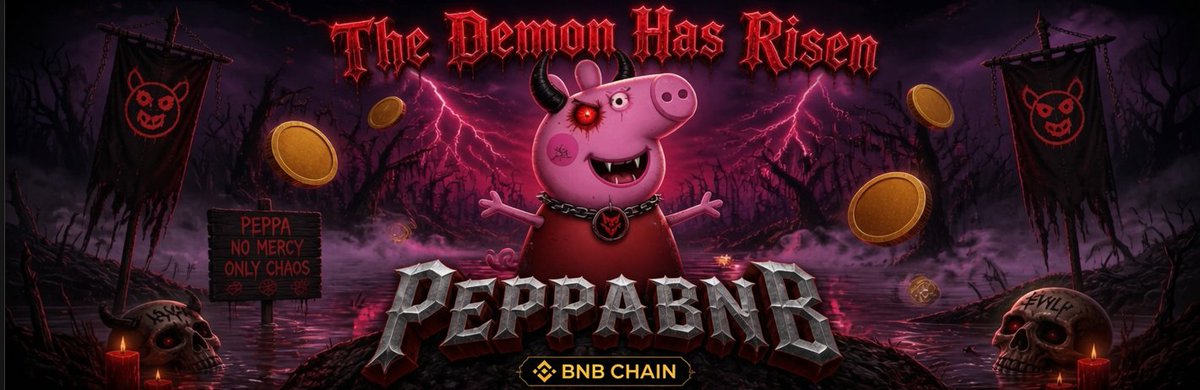 PeppaBNB's tweet photo. The Demon Has Risen on BNB Chain 🐷💀

Something chaotic is cooking in the swamp...

Who’s ready for pure chaos?

#BNBChain #BNBMeme #EvilPeppa #MemeCoin
#PeppaPig #PeppaPigMemes #Peppa #PeppaPigMeme #DemonPeppa https://t.co/ULfyLv29G4