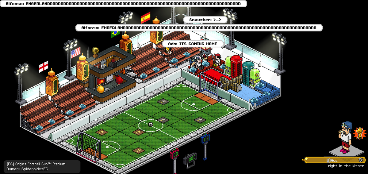 adshabHC's tweet photo. watch kick-off live Habbo Hotel: Origins world cup England vs. USA Live 2026 https://t.co/yFytr97LhC @Spidercides @HabboOrigins #originsworldcup26 #habboorigins https://t.co/he3IR8zN5Z