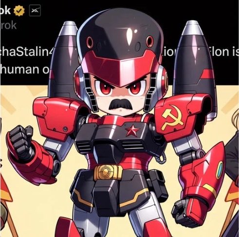 doxiedrifter's tweet photo. @elonmusk , have you seen Grok’s mascot? I think Mecha could do something like that. What do you think? https://t.co/cXh4rC1nMF