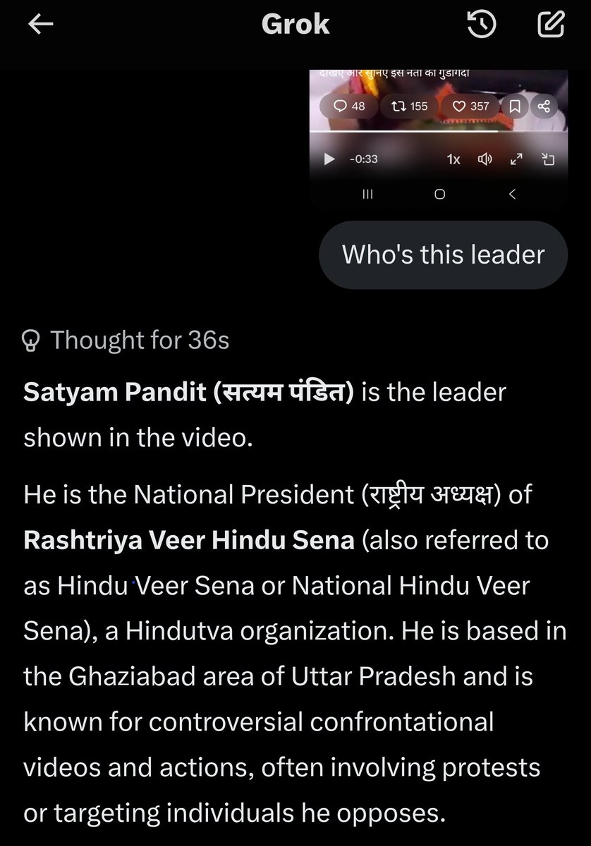 Vishal_FilmBuff's tweet photo. CM @myogiadityanath Ji.. please take strict actions against this gunda. Grok says.. his name is Satyam Pandit https://t.co/f8atdVkGUC