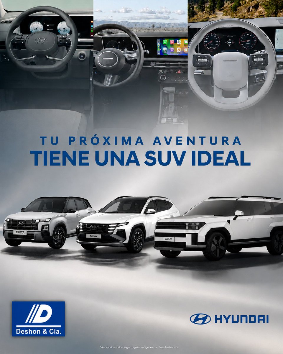 Hyundainic's tweet photo. Ya sea para la ciudad o para tus viajes en familia, en Deshon encontrás la SUV perfecta para vos. 🔑🚙✨

¡Visitanos en nuestras salas de venta!
📌Km 10 Carretera a Masaya
📌Montoya
📌Estelí
📌Chinandega

📲 ¡Contactanos!: https://t.co/2XBbSUUnNI https://t.co/xpLeunszfK