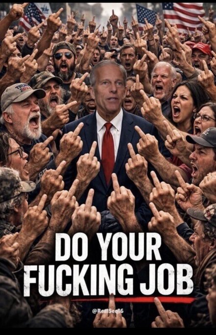 onceknownasstan's tweet photo. This is how I feel. He is a weak RINO. It's time to grow a pair @LeaderJohnThune https://t.co/Toa3z9NlHw