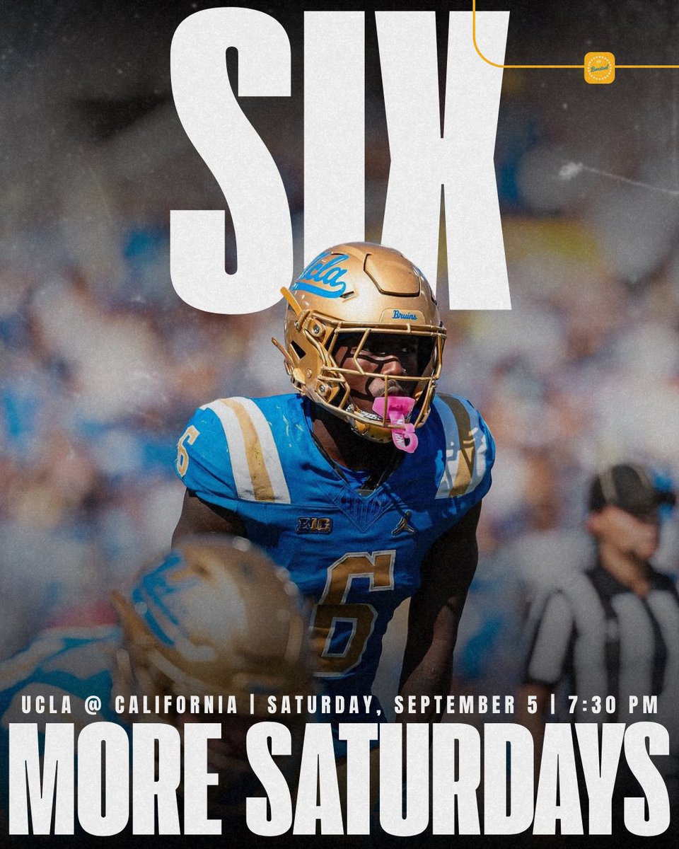 StoolWestwood's tweet photo. SIX MORE SATURDAYS 💙💛🏈 https://t.co/kJtyvTLjvL