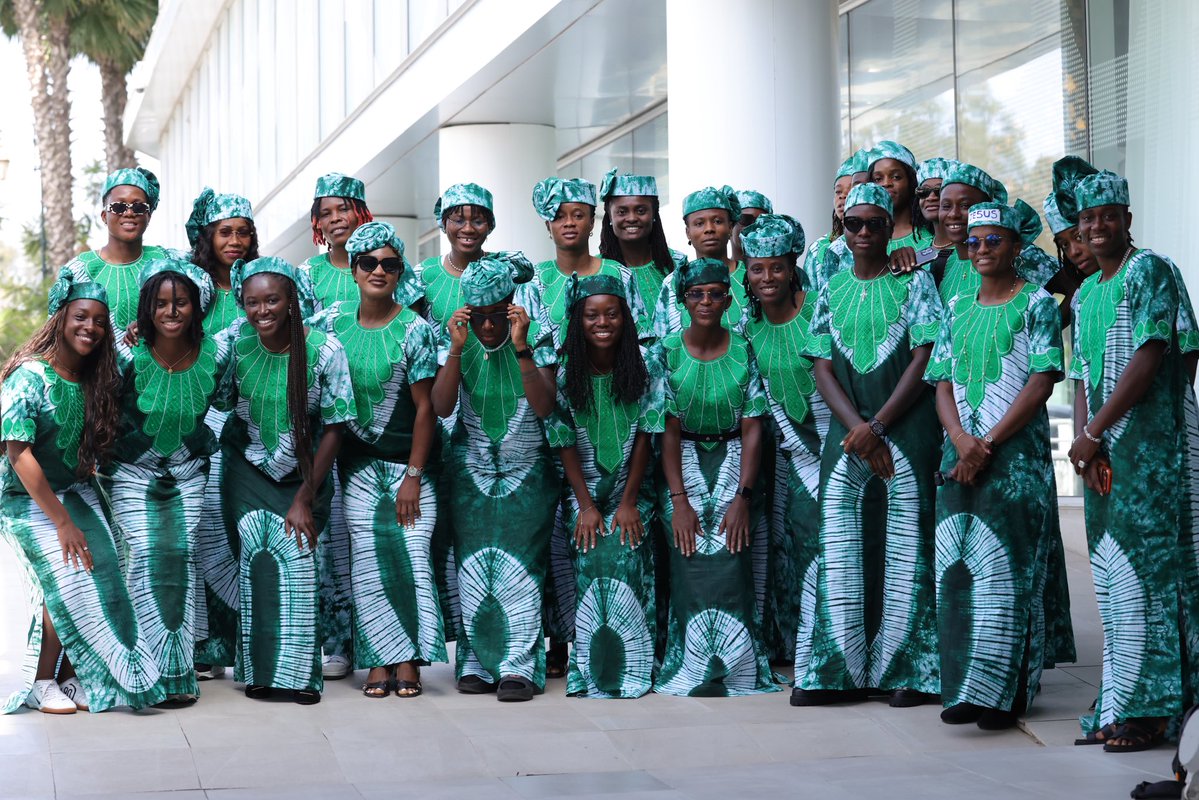 hfworld_'s tweet photo. 10 star conversation. 🌟🇳🇬

The Nigerian Super Falcons have won 10 of the 13 WAFCON editions, and are gearing up to defend their title again in Morocco.

Proudly representing the culture in their official photoshoot ahead of the tournament kickoff.

Excellence. 📸 https://t.co/W0sA4TLdrO