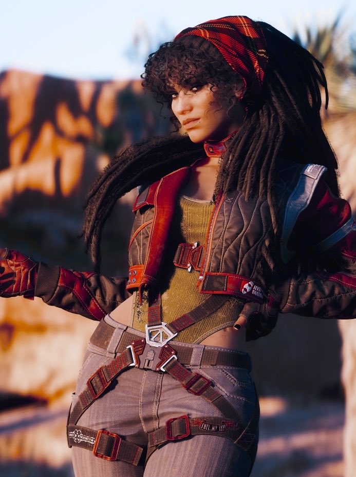 jinxsbombs's tweet photo. Panam with this hair style😛😛 
#virtualphotography #cyberpunk2077 #panampalmer https://t.co/IV49hF4glX