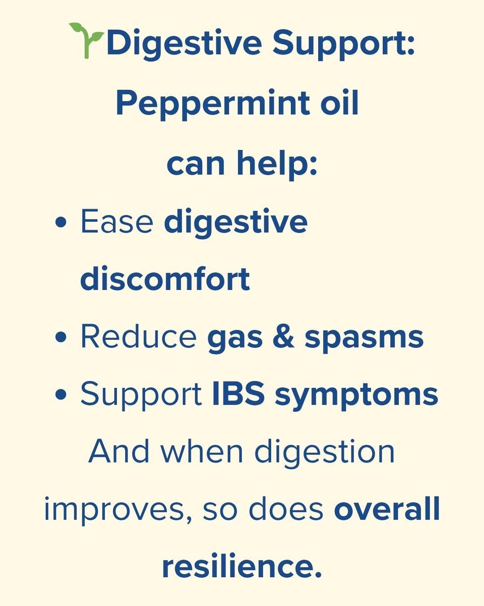 DrLoBisco's tweet photo. 🧠🌿 As a naturopathic doctor, I don’t use #PeppermintOil simply for digestion. Evidence supports it use for focus, cognitive performance, headaches, and cardiovascular health. One botanical, multiple systems—#FunctionalMedicine. https://t.co/B6GTfgldVz, https://t.co/YGy4wg6wNk https://t.co/n3etJ93vY8