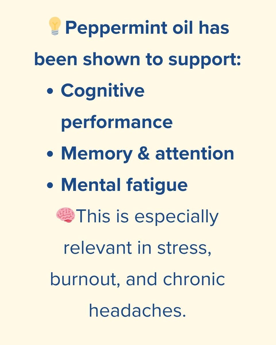DrLoBisco's tweet photo. 🧠🌿 As a naturopathic doctor, I don’t use #PeppermintOil simply for digestion. Evidence supports it use for focus, cognitive performance, headaches, and cardiovascular health. One botanical, multiple systems—#FunctionalMedicine. https://t.co/B6GTfgldVz, https://t.co/YGy4wg6wNk https://t.co/n3etJ93vY8