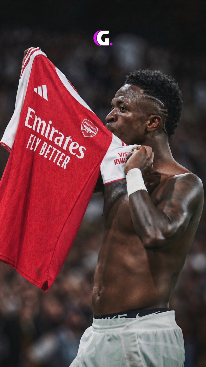 centregoals's tweet photo. 🚨🚨| Vinicius Junior’s chances of playing at Arsenal this summer have 𝐉𝐔𝐌𝐏𝐄𝐃 𝐔𝐏 𝐓𝐎 𝟏𝟖% in only last 2 hours. https://t.co/j8Ceutfxrd