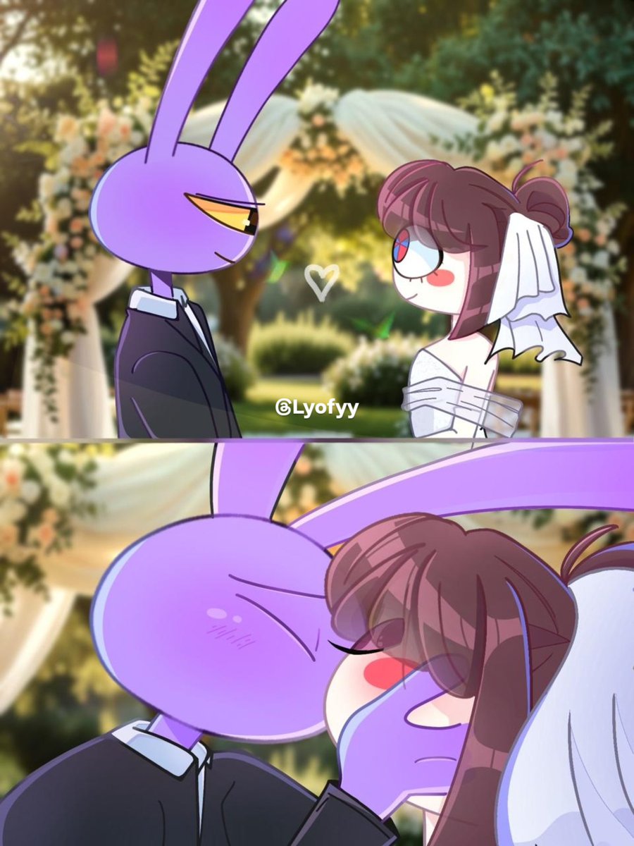 lyoffyy's tweet photo. Funnybunny wedding blablabla #Funnybunny #tadc #fanart #draw #kiss https://t.co/JLdCu77UNL