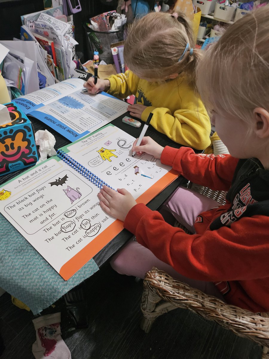 bubblebabe89's tweet photo. @MayfieldOldham Emma and Kara doing workbooks.
Missing school already, counting down till starting year 1 and year 4 https://t.co/raepWEsHso