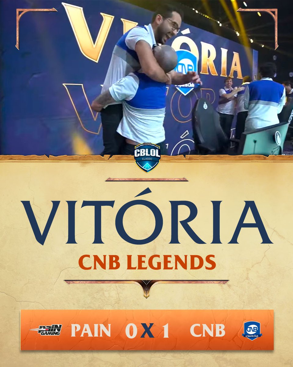 CBLOL's tweet photo. Isso aqui foi NOSTÁLGICO!

Em um confronto clássico, a @cnbacademy vence a @paiNGamingBR em um show de AMBAS as equipes!

📺 Acompanhe ao vivo em https://t.co/A7ZSPZMdYc https://t.co/SNVFQ0bFwg