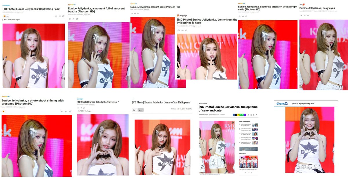 RV_UNIS_Ria's tweet photo. [📰✨] MEDIA ROUNDUP | UNIS Gehlee

Following #Gehlee's appearance at the KM Chart Awards 2026 (@2023KMC), few korean media outlets released individual photo articles of members and here's the summary of Gehlee's photo at the red carpet.

As of July 26, 1am - Total of 11

Newsen  (@newsenstar) - 4 
 "Elegant Gaze"
 "Capturing Attention with a Bright Smile"
 "A Photo Shoot Shining with Presence"
 "A Moment Full of Innocent Beauty"

TV Daily (@tvdailynews) - 2
 "Captivating Pose"
 "I Love You"

Sports Today 
 "Jenny of the Philippines"

My Daily
 "Jenny from the Philippines Is Here"

News1 (@News1Kr ) -1
 "Sexy Eyes"

SportsQ
 "Lovely Heart"

NC Press
 "The Epitome of Sexy and Cute"

Sharing this roundup for fellow Everafters/Lovies /Casuals  who like to keep track of her media cover.

@UNIS_offcl @UNIS_offcl_JP #UNIS

Link is shared below👇👇👇