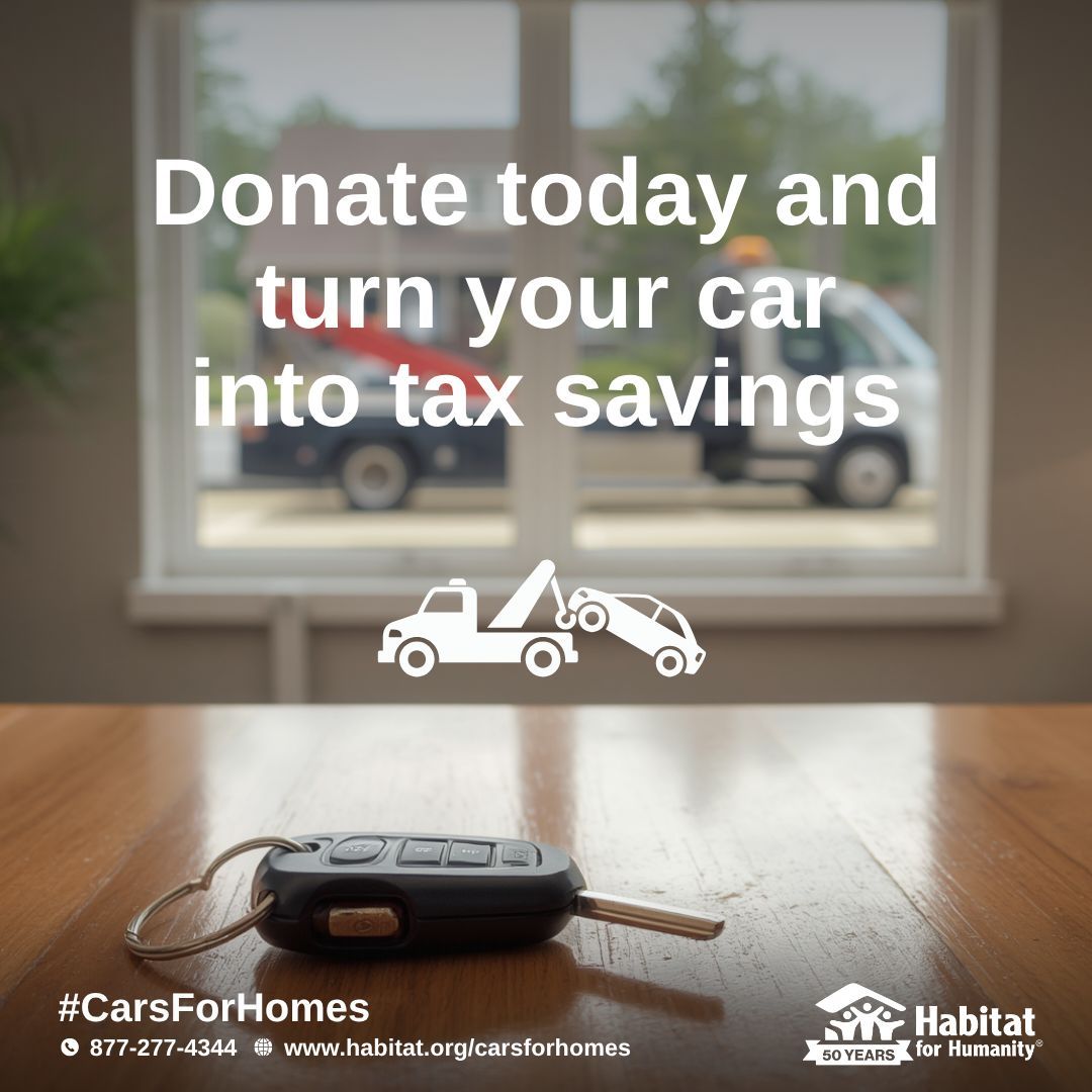 HabitatTucson's tweet photo. Learn more
https://t.co/1W1a25dbxJ
#HabitatForHumanity
#CarsForHomes
#TaxDeduction
#TaxWriteoff
#MakeADifference https://t.co/KWlWEzzW6U