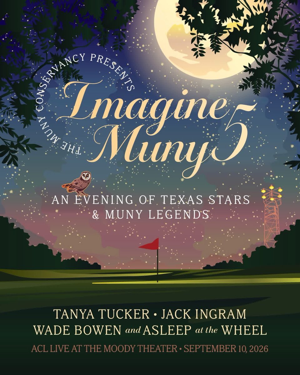 JackIngram's tweet photo. Looking forward to September 10th for an unforgettable evening with Tanya Tucker, Asleep at the Wheel, and Wade Bowen to raise funds for Austin’s Lions Municipal Golf Course! ⛳️⛳️ 

Tickets: https://t.co/zEYqpq8CU9 https://t.co/xzsGBHZ92m