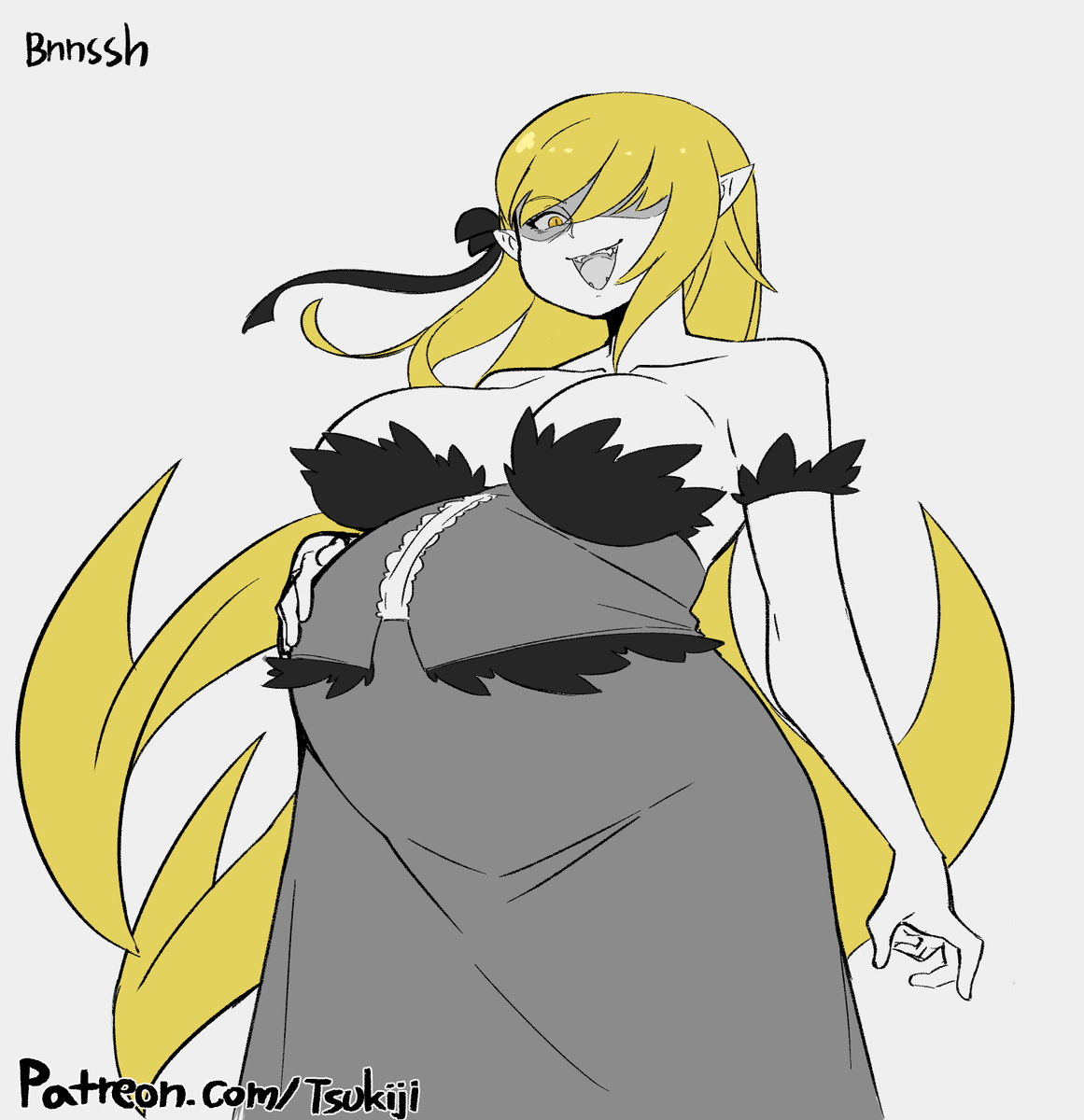 TsukijiTums's tweet photo. This month's Character Requests were of Kiss Shot from Monogatari and Rogue from X-men! https://t.co/t98FzzcQpv