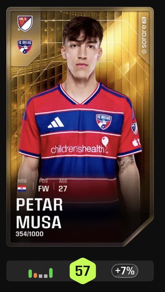 MySorare's tweet photo. New signing ✅

🇭🇷 Petar Musa

Goals win game weeks.

Excited to add one of MLS’s top attackers to the gallery as the second squad continues to take shape.

💰 Bought for €9.14

Worth the price?

#Sorare #MLS https://t.co/PQi6W3Z8w4