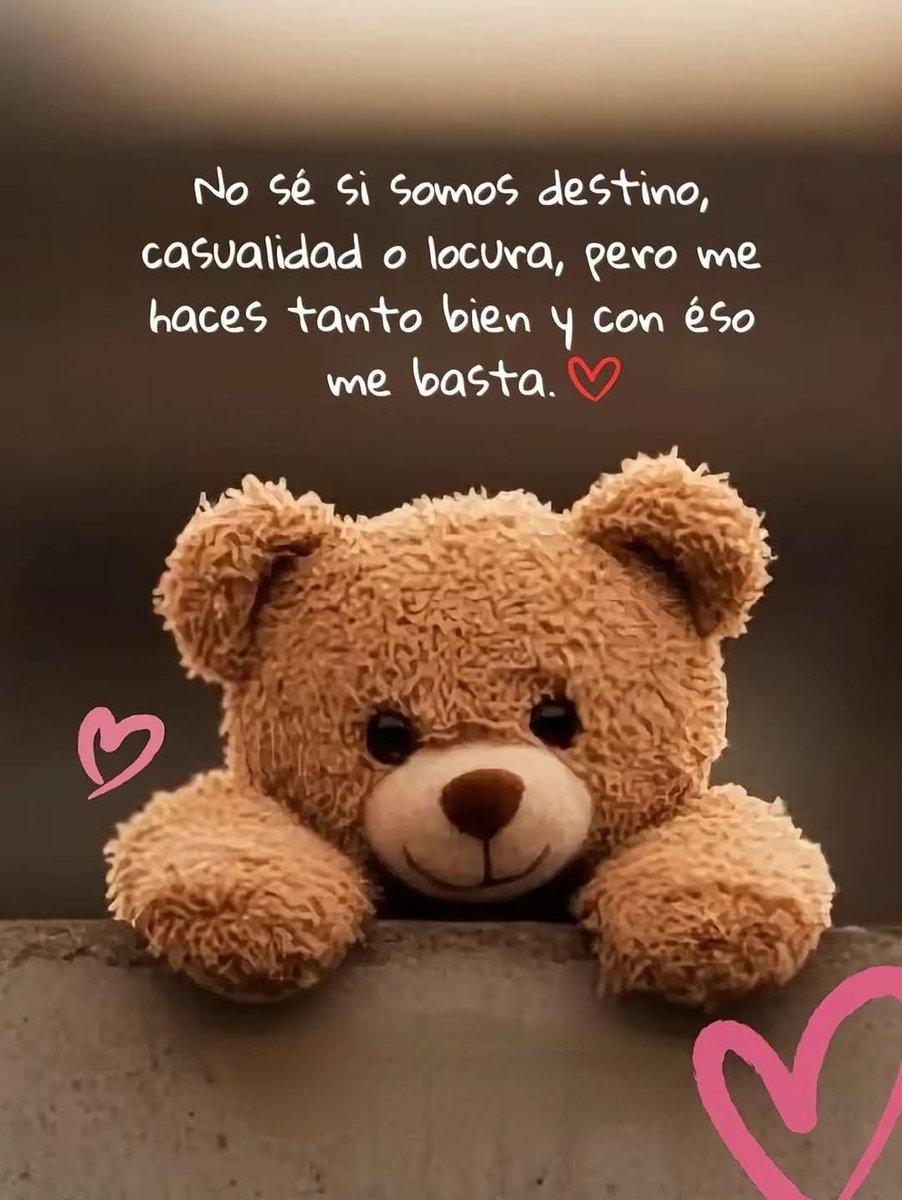 martachavez1231's tweet photo. No sé si somos destino,♥️🧸♥️🧸♥️🧸♥️🧸♥️🧸♥️🧸♥️🧸♥️ https://t.co/gpVFBDonnt