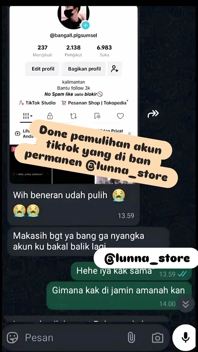 neaxce's tweet photo. jasa balikin &amp; hapus akun sosmed

✧˚ pemulihan akun
- instagram, tiktok, whatsapp, line, facebook, x, gmail, telegram dan lainnya
✧˚ hapus akun
- facebook, tiktok, instagram, line, whatsapp, twitt / x, dan lainnya
hack akun, sadap wa, lacak lokasi ?
જ⁀➴♡ wa di bio #zonauang https://t.co/4sY07zjnZu