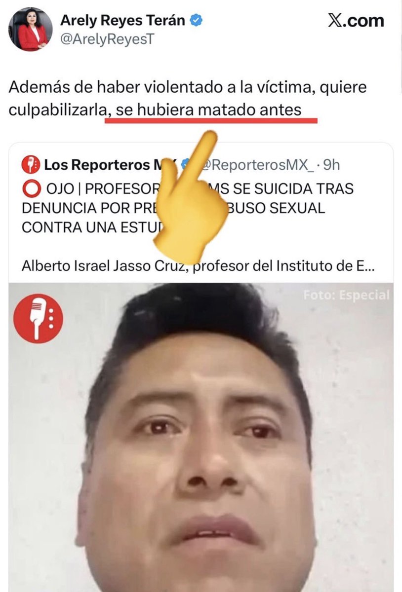 wolosh's tweet photo. @alancapetillo Lo que dijo @ArelyReyesT debe tener consecuencias @Claudiashein https://t.co/7zS33xBTRV