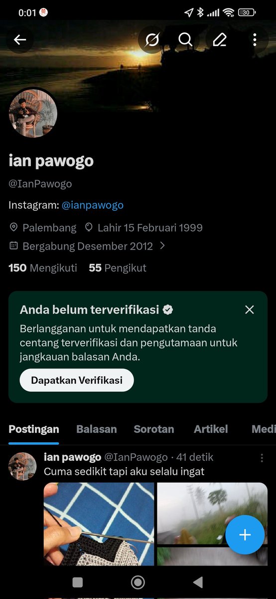 IanPawogo's tweet photo. Bisa kebetulan gitu ya tanggal lahir mu ku pakai buat tgl lahir di X. Padahal waktu itu bikinnya ngasal https://t.co/uDugP0nNsw